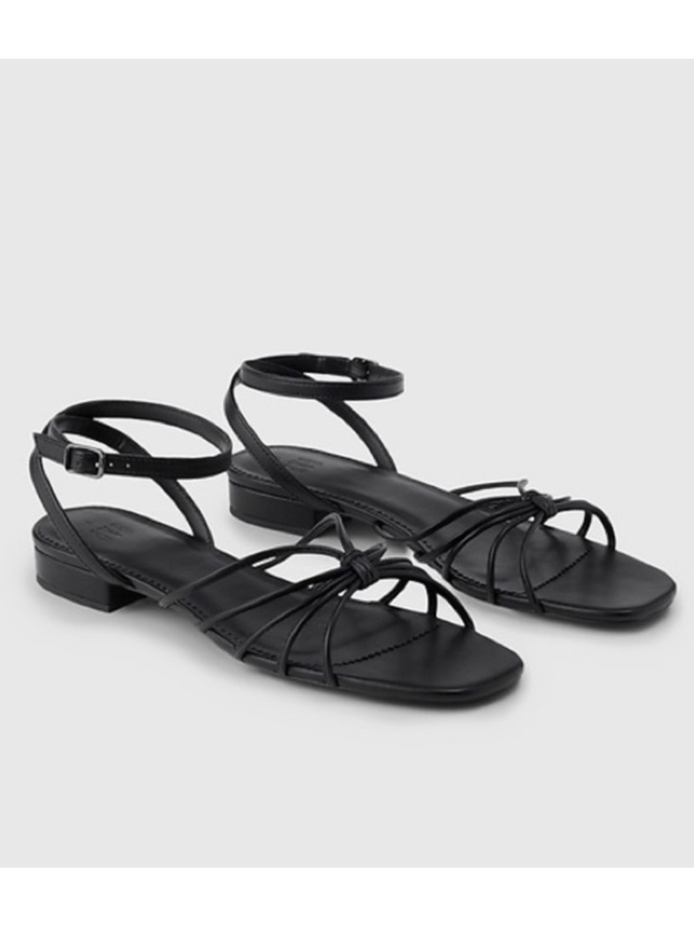 Gap Women's Black Strappy Square-Toe Sandals